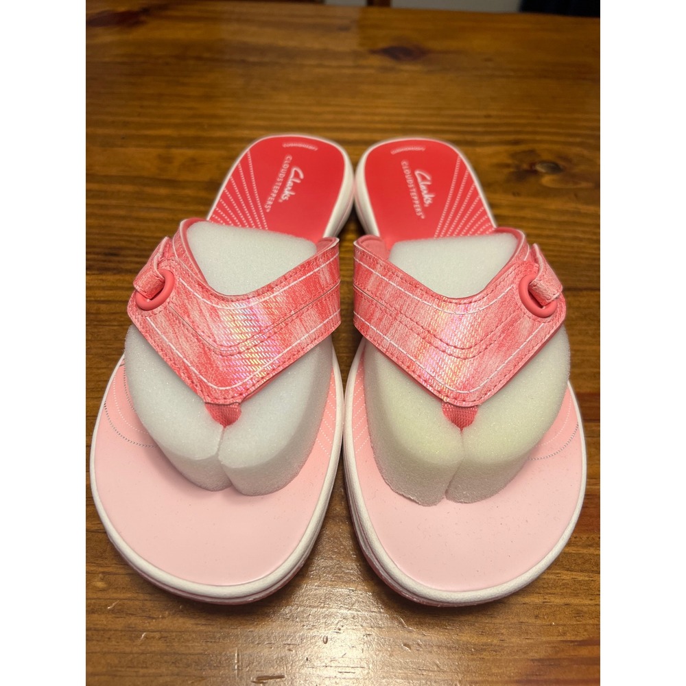 Clarks Breeze Reyna Sandals Women Size 9 Pink Ombre Cloudsteppers New